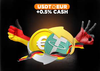 Бонус до 30.04 +0.5% EUR при обміні тезеру