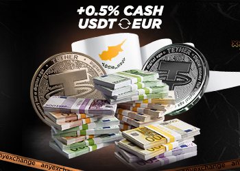 Получайте +0.5% наличных к вашему обмену USDT на Кипре до 27.05