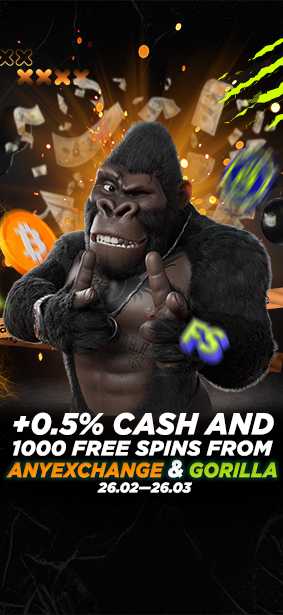 BONUS for Exchange & FREE Spins from AnyExchange&Gorilla