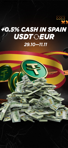 +0.5% cash to 11.11 to your USDT exchange in Spain