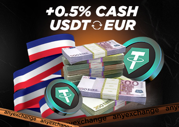 Даруємо +0.5% EUR до вашого обміну USDT у Франції до 8.07