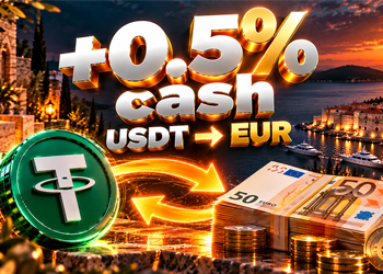 Дарим +0.5% наличных к вашему обмену USDT в Хорватии до 13.10