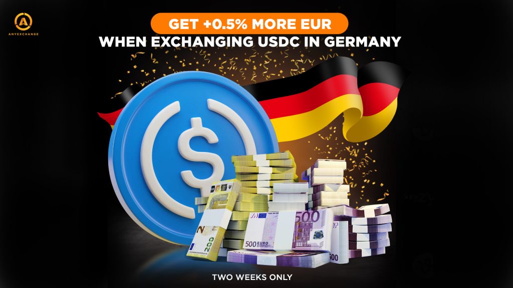 extra 0.5% cash to 18.02 when exchanging USDC in Germany