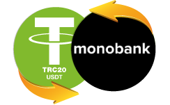 Tether TRC20 USDT → Монобанк UAH